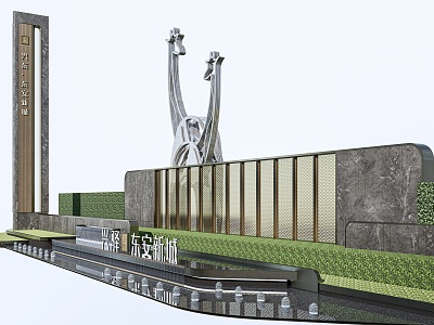 Landscape wall, wall, water drop, landscape wall, water curtain wall, landscape wall, sketch, spiritual fortress 3d model