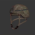 Camouflage Pattern Military Helmet With Adjustable Straps And Tactical Accessory Design 3d model