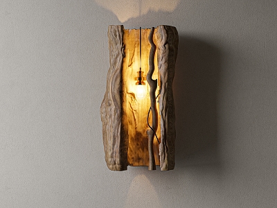 Wall Lamp Wooden Wall Lamp Vintage Wall Lamp 3d model