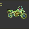 Modern motorcycle two-wheeled motorcycle off-road motorcycle road racing motorcycle 3d model