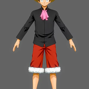 One Piece Luffy Cartoon Animation Manga Animation Japanese One Piece Luffy Straw Hat Boy Movie 3d model