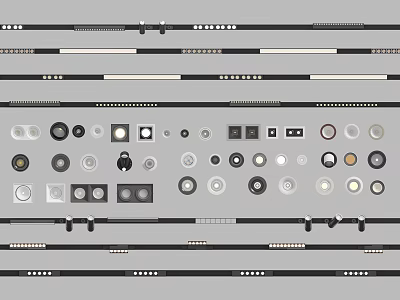 Downlight Spotlight Track Light 3d model