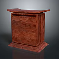 Wooden Storage Cabinet With Two Drawers And Solid Wood Structure