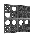 Modern Room Divider Design With Geometric Patterns Hexagonal And Diamond Shapes 3d model