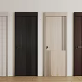 Diverse Design Hinged Doors in Multiple Colors and Styles for Home Interior 3d model