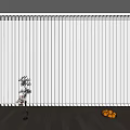 White Vertical Blinds In Modern Indoor Interior With Decorative Vase And Fruit Plate