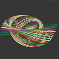 Abstract Yellow Spiral Sculpture With Intricate Woven Wire Structure And Modern Design