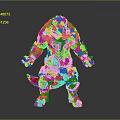 3D Sci Fi Fantasy Character Armored With Scales And Mechanical Armor Design
