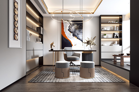 Light Luxury Study 3d model