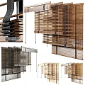 Modern Window Blinds With Wooden Metallic Materials Sleek Hanging Designs Natural Tones