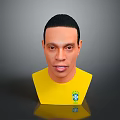 Realistic 3D Game Character Wearing Yellow Jersey With Brazilian Football Crest