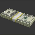 Decorative Ornament Set Featuring Dollar Bill Design Decor With Yellow Tape Binding Details