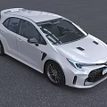 White Toyota Sporty Car With Aggressive Front End And Aerodynamic Features
