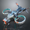 Modern Spaceship Spacecraft 3d model
