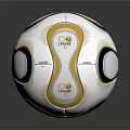 Soccer Shaped Food Dessert With White Yellow Black Design And League Mogul Logo