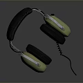 Retro Green Wired Headphones With Classic Design And Soft Ear Cups