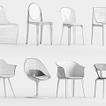 Modern Accent Chairs With Transparent Acrylic Design Various Colors And Sleek Bases