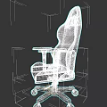 Ergonomic High Back Office Chair With Adjustable Armrests And Swivel Wheels