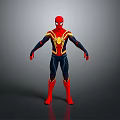 SpiderMan Game Movie Character In Red Blue Suit With Yellow Accents Full Body Stance