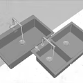 Stainless Steel Double Bowl Kitchen Sink With Sleek Design And Modern Faucet