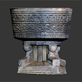 New Chinese Style Bronze Ding Ancient Ding Ancient Cultural Relics Ding Copper Treasure Ding 3d model