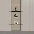 Modern sofa background wall 3d model