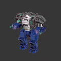 Game Movie Character Blue And Gray Armored Mechanical Robot With Detailed Structure