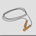 Ergonomic Jump Rope With Wooden Handles Lightweight Steel Cable For Fitness Workouts