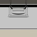 Modern projection curtain projector 3d model
