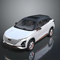 Modern White SUV with Black Roof Front Grille Sleek Body Lines and Stylish Rims