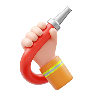 Modern fire water bag cartoon small hand animation small hand 3d model