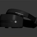 Sleek Black VR Headset With Comfortable Headband And Advanced Technology
