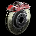 TOYO Tires High Performance Sport Wheels With Black Rims And Red Brake Calipers