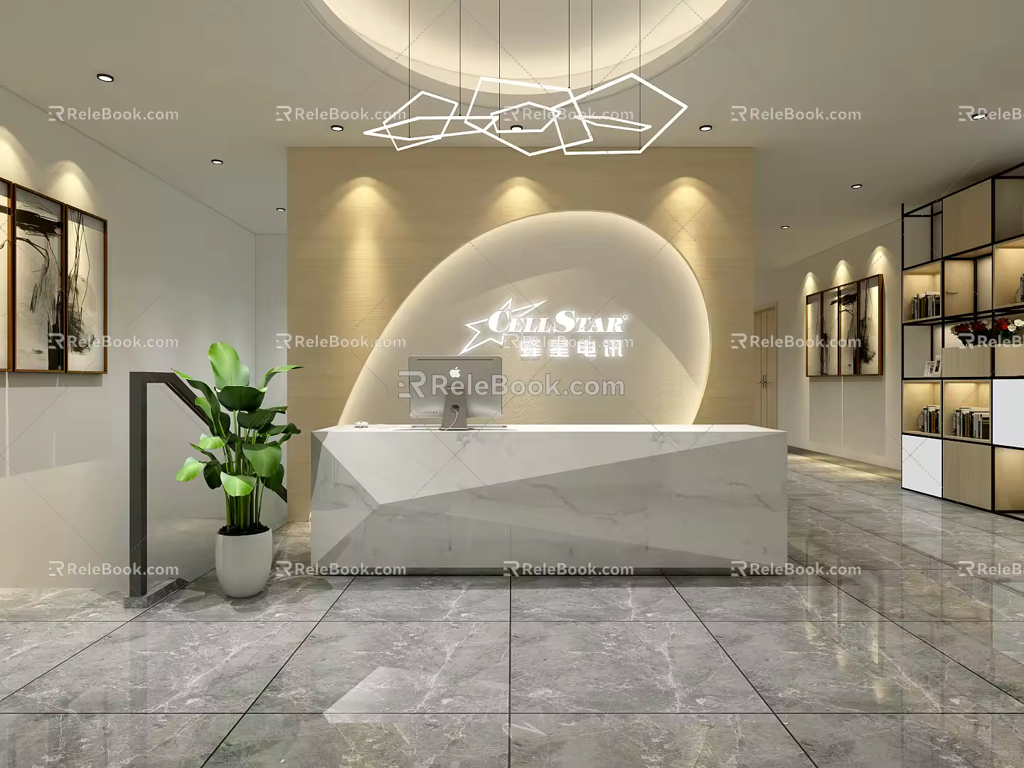 Modern Front Desk Company Front Desk 3d model