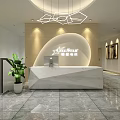 Modern Front Desk Company Front Desk 3d model