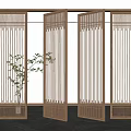 New Chinese-style partition screen partition 3d model
