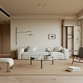 Quiet Living Room Ancient Home Living Room 3d model