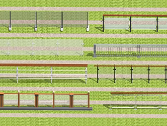 Modern Railing Glass Railing Combination 3d model