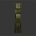 Neatly Stacked Green Wooden Stone Blocks In Layered Structure Design
