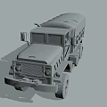 Military Style Utility Vehicle With Long Cargo Body Multi wheel Design And Storage Compartment