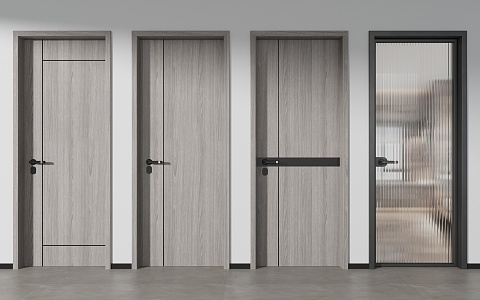 Modern swing door 3d model