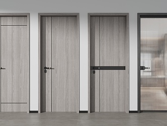 Modern swing door 3d model