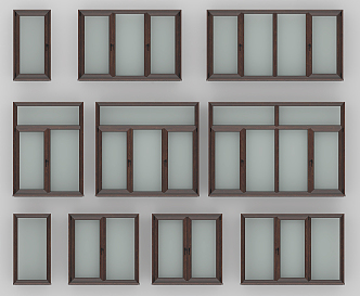 modern window aluminum clad wood window 3d model