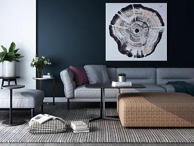 Modern Multiplayer Sofa Multiplayer Fabric Sofa 3d model