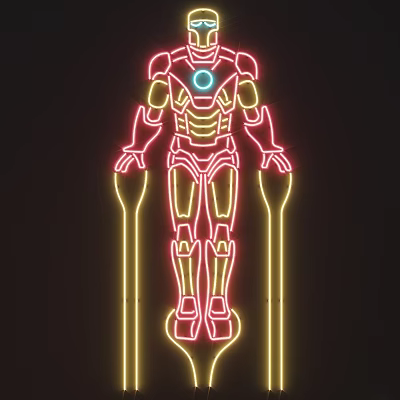 Modern neon neon decoration 3d model