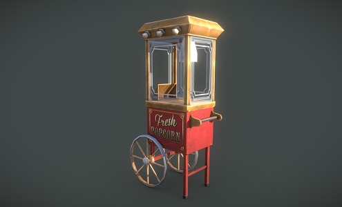 Popcorn machine 3d model