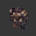 Smart Mechanical Robot in Standing Pose with Sci Fi Design and Armored Structure