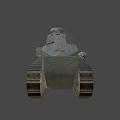 Vintage Military Tank With Heavy Tracks Rotating Turret And Detailed Exterior Design