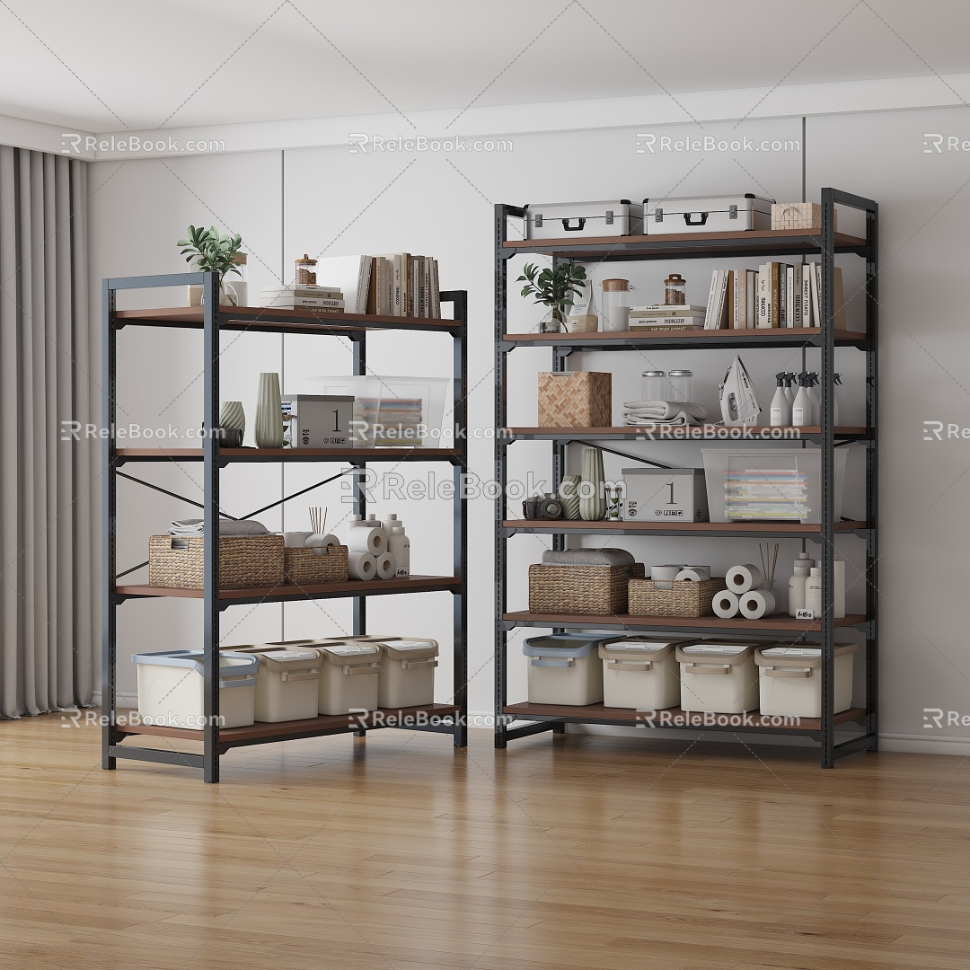 Modern Simple Storage Rack 3d model