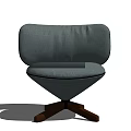 Light Gray Upholstered Single Sofa with Pleated Design and Wooden Cross Base